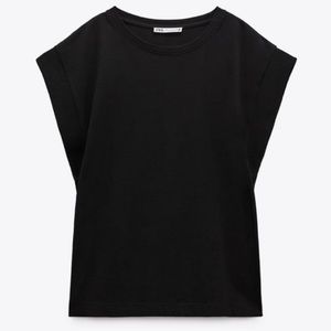 Zara Regular fit dropped sleeve tee